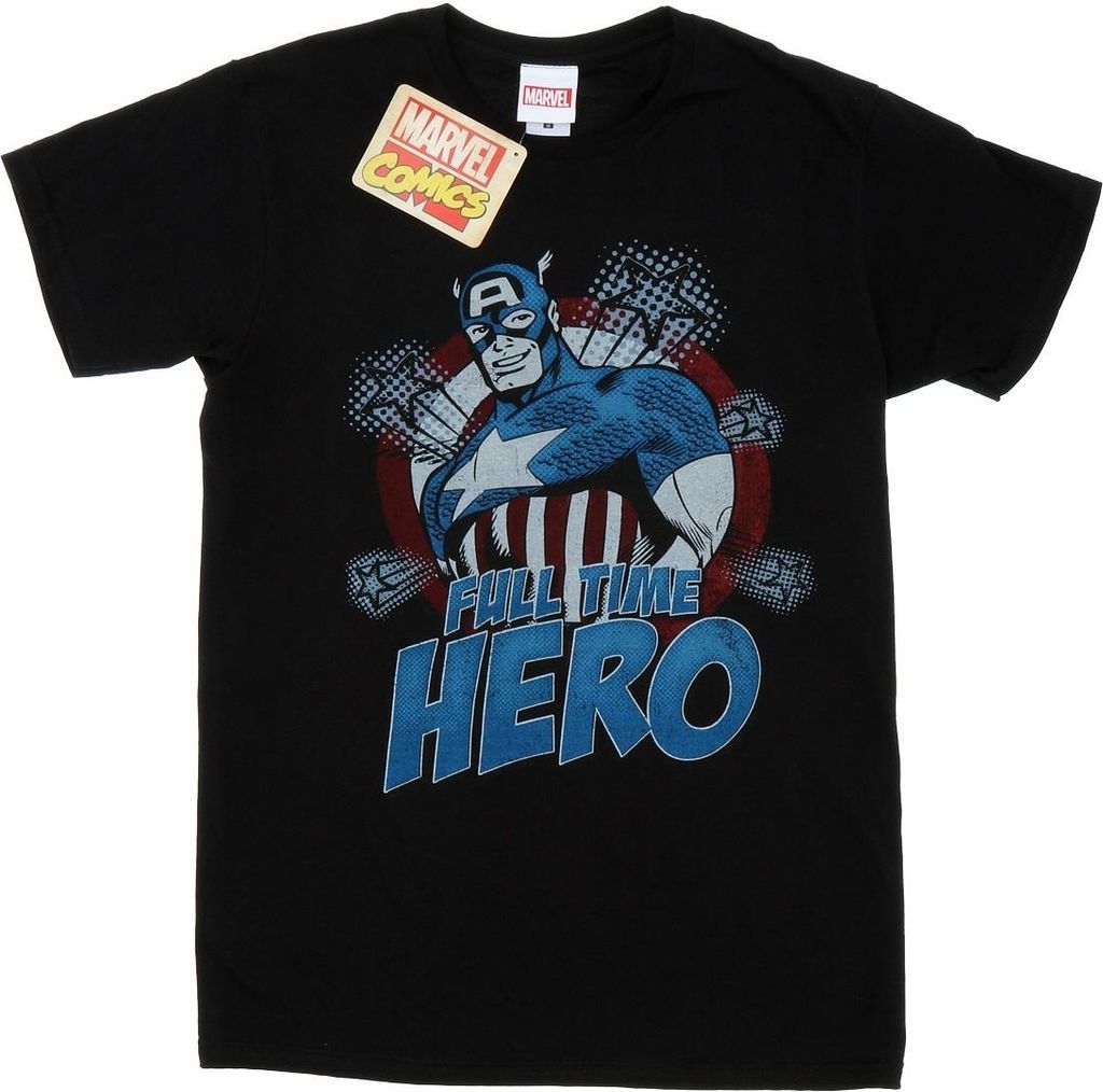 Marvel - "Full Time Hero" T-Shirt für Herren BI37590 (M) (Schwarz)