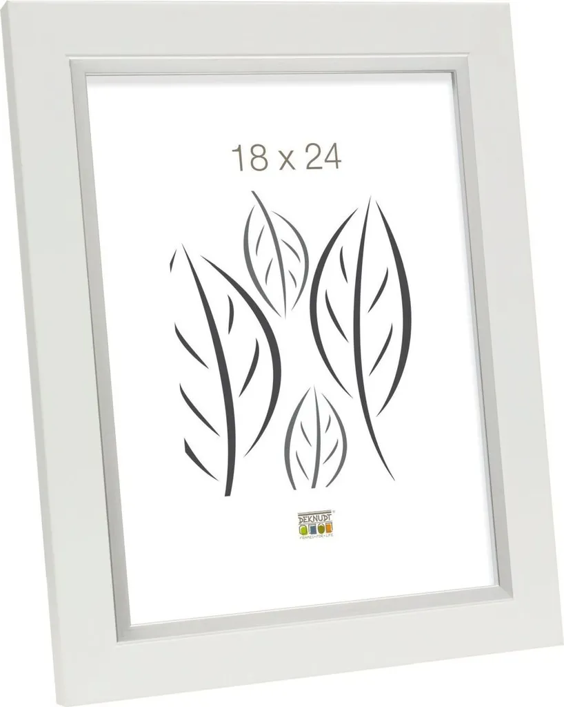 Cadre 30 x 40 cm Deknudt S45VK plastique blanc avec verre de protection