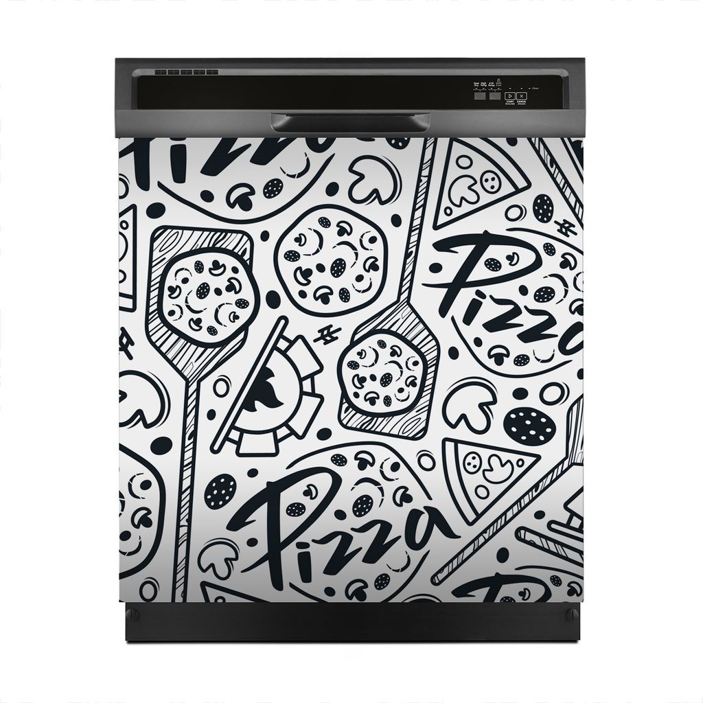 Aufkleber sticker 60x60 cm Dekorative folie Spülmaschine - Pizza Italy Essen