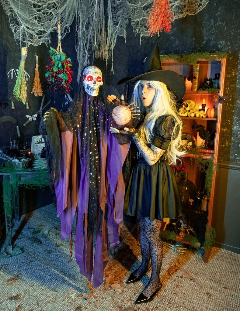 Halloween-Dekoration Skelett 180 x 80 x 16 cm Hexe