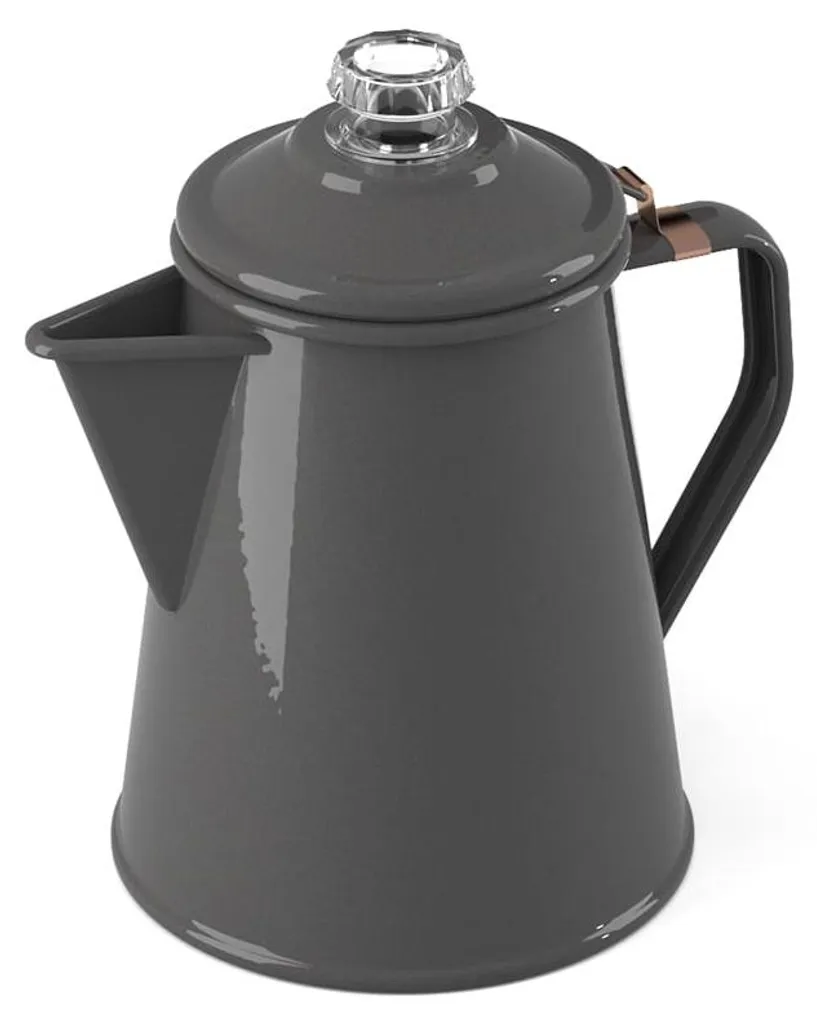Percolateur de Camping GSI Mesa 1,9 L - Cafetière Émaillée pour Bivouac