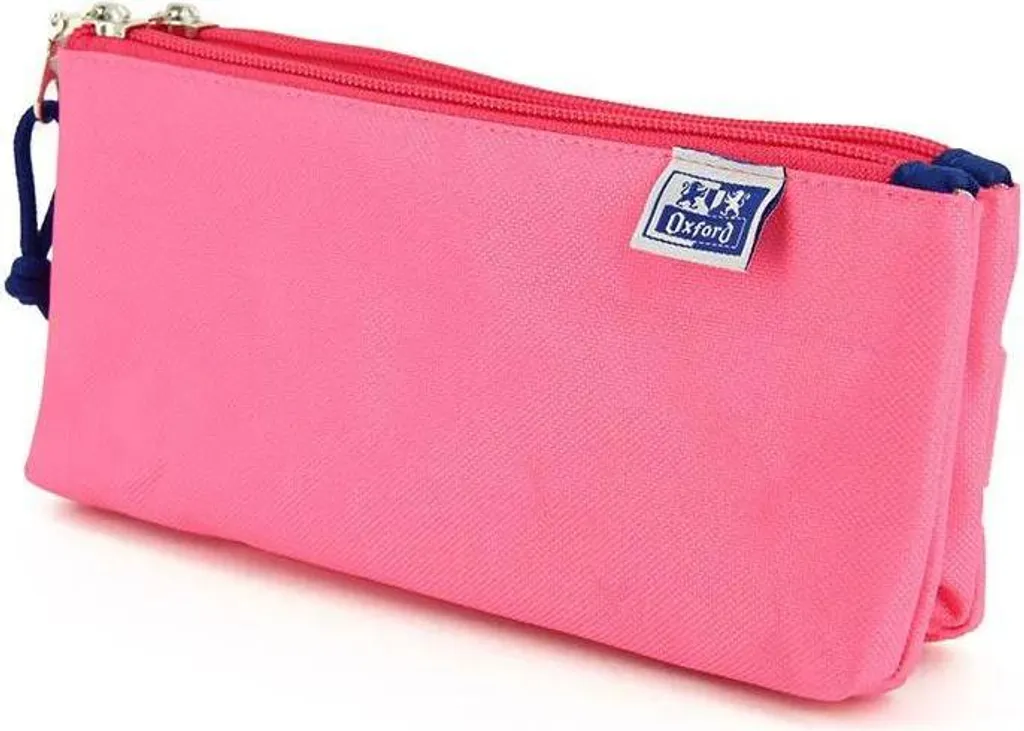 Astuccio Oxford Kangoo Kids Rosa con 2 Cerniere e Banda Elastica