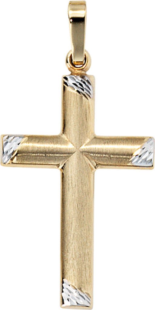 JOBO Anhänger Kreuz 333 Gold Gelbgold teilrhodiniert Produktbild 