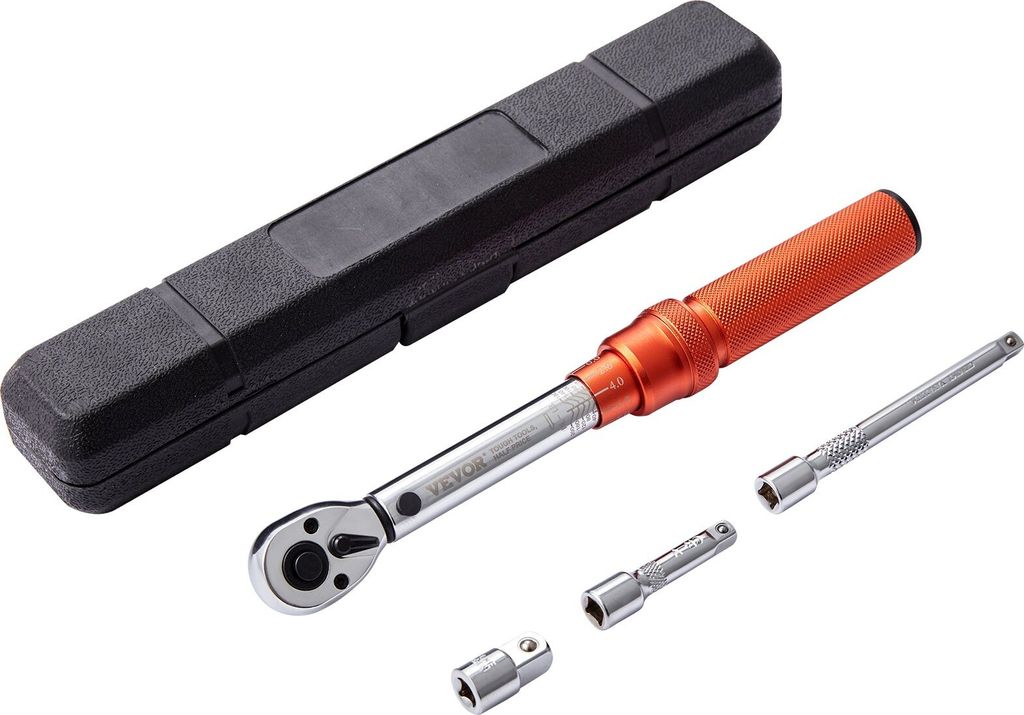 Drehmomentschlüssel 1/4", 2,3–23Nm Drehmomentschlüssel Fahrrad & Motorrad Set, ± 3% Fehlergenauigkeit 2 Verlängerungsstangen 127 & 76,2mm, 1...