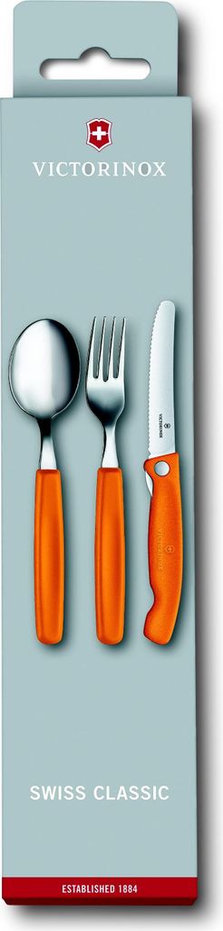Set aus Löffel, Gabel und Messer Victorinox, aus rostfreiem Produktbild 