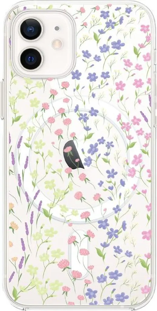 Custodia per iPhone 12 Mini con MagSafe - Trasparente Fiori Selvatici