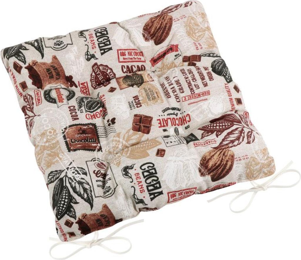 EMA gestepptes Sitzkissen - 40x40 cm - Beige,Brown