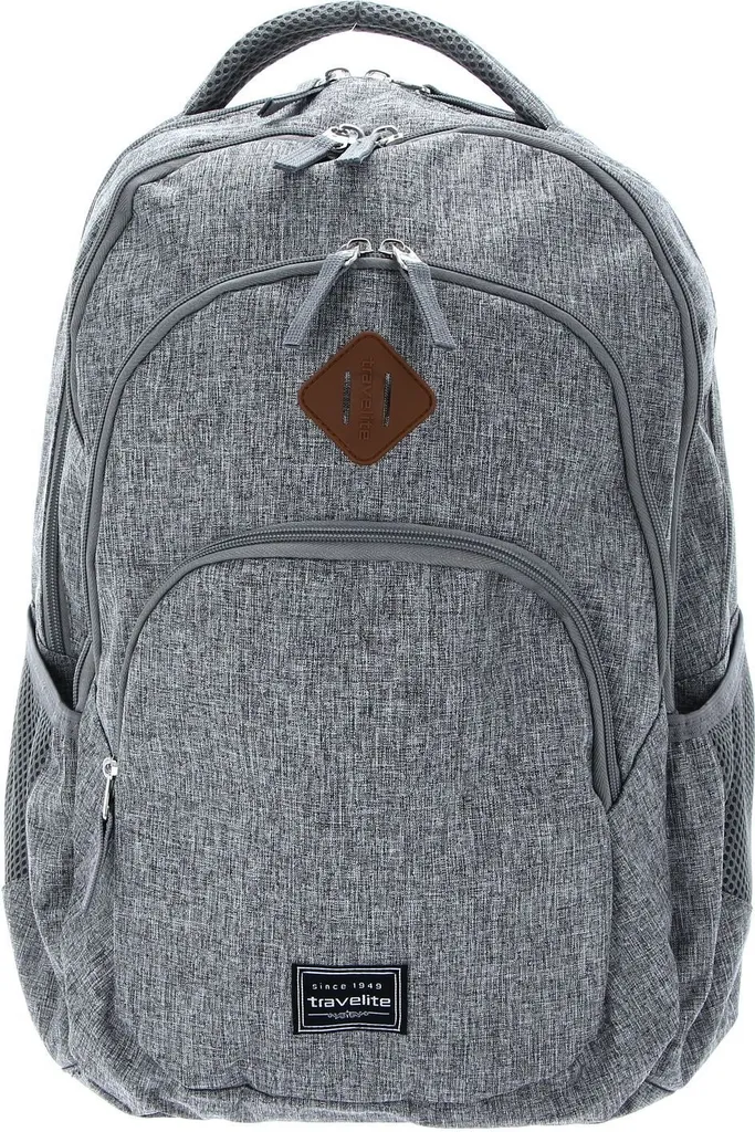 travelite sac à dos 22L gris mélangé avec compartiment ordinateur PC