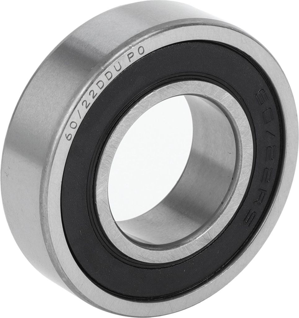 60/22DDU Rillenkugellager P0 22x44x12mm Geschmierte Lager Doppelgummilippe Schwarz Silberfarben Scooter Skateboard Rad