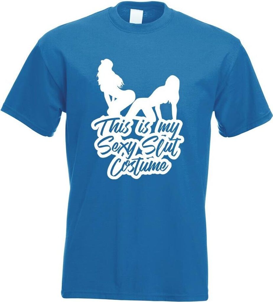 Kiwistar - T-Shirt - royal - This is My y Slut Costume Motiv Bedruckt Funshirt Design Print - mit Motiv Bedruckt - Funshirt Design - Sport - Freize...