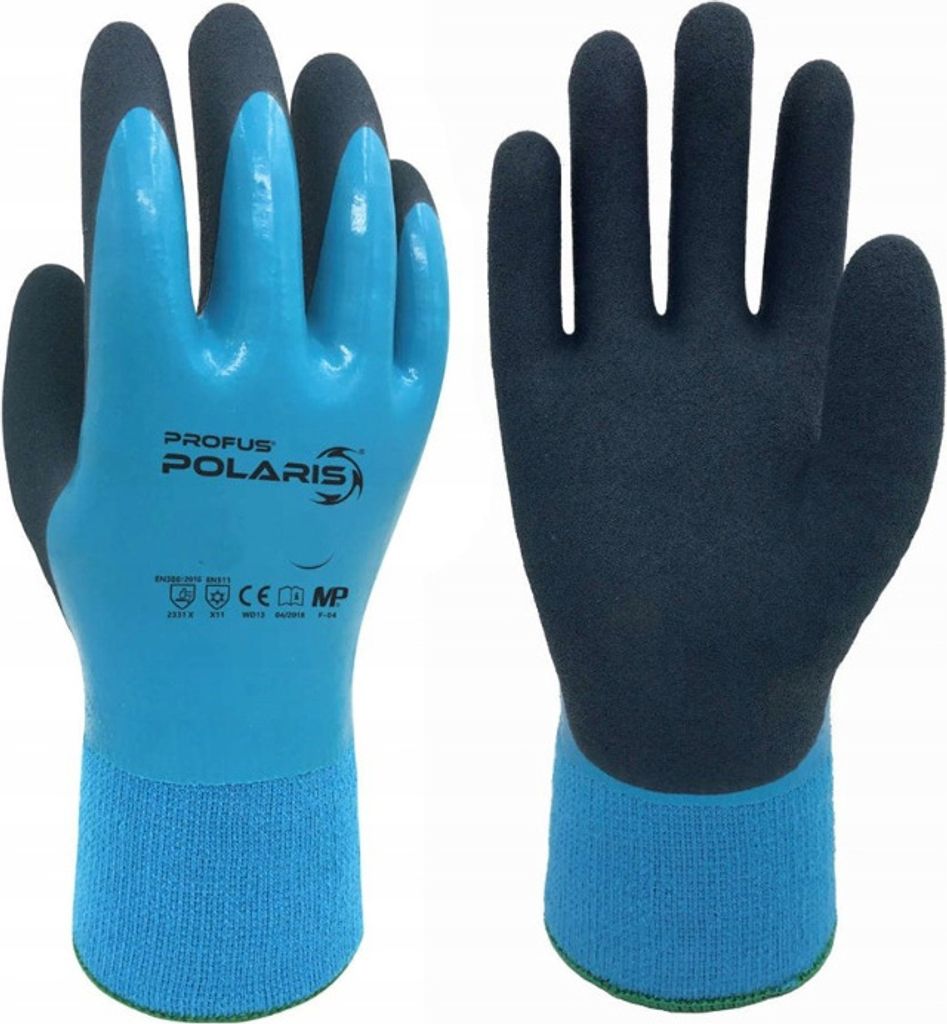 Winterhandschuhe Latex Arbeitshandschuhe Schutzhandschuhe Gefüttert Antibakteriell (Polaris-1) (9)