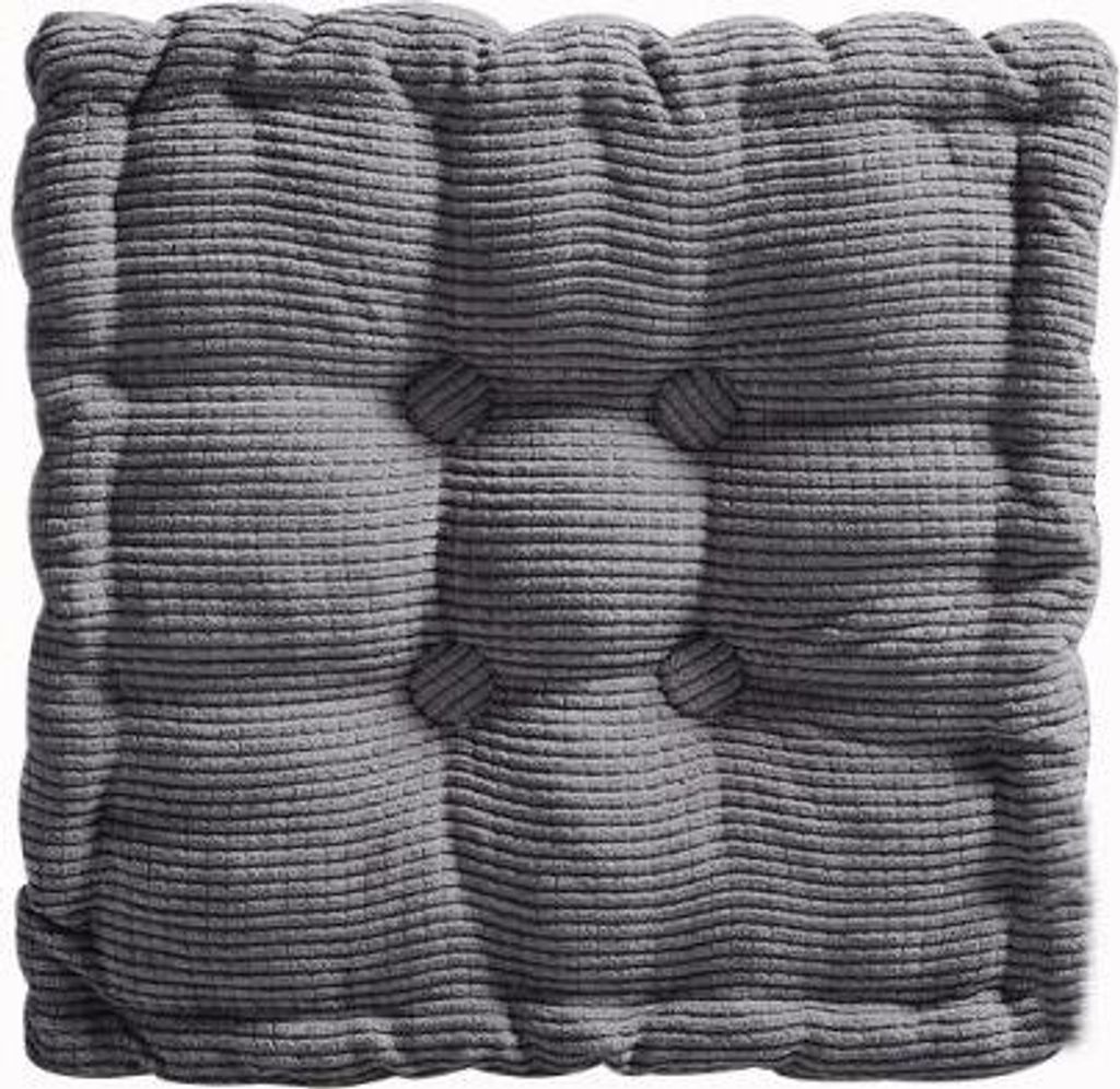 360Home Büro Schlafzimmer Kissen Maiskorn verdickt Grau 50*50*8cm quadratisch