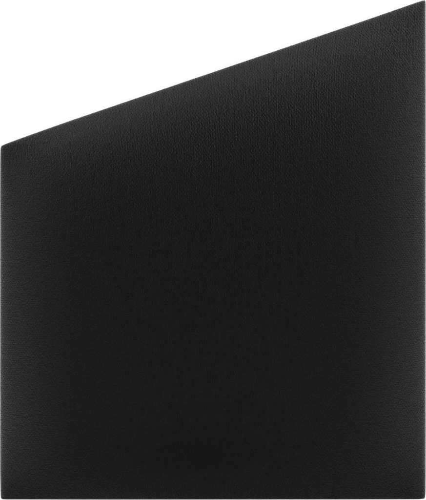 VILO Polsterpaneel Geometrisch 30x35 cm - Schwarz, Wandkissen gepolstert, Akustikpaneel, Kopfteil Bett, Asymmetrisch, Samtoptik, Weich (1 Stück)