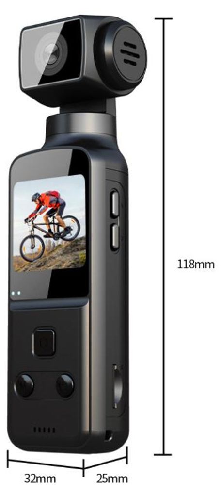 Zimilo Videocamera ruotabile a 270°, videocamera action, Immagine del prodotto 
