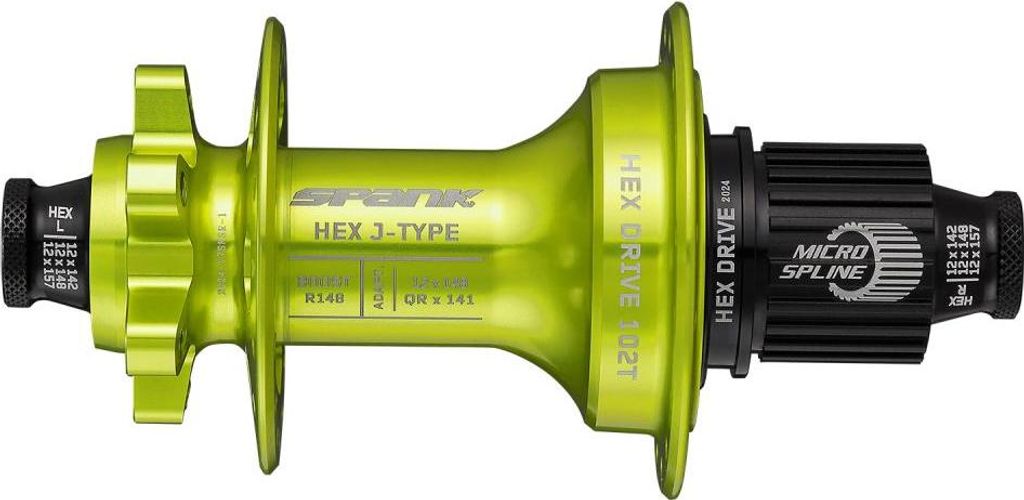Spank HEX J-Type Boost R148 XD Hinterradnabe 102T 32H grün - 3,5° Engagement,...