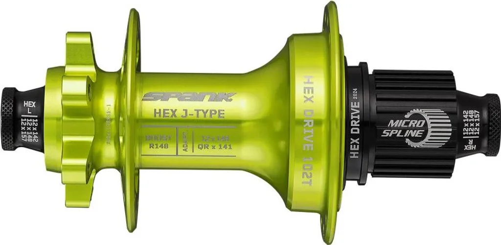 Améliorez votre VTT avec le moyeu Spank HEX Boost 148 Microspline Vert