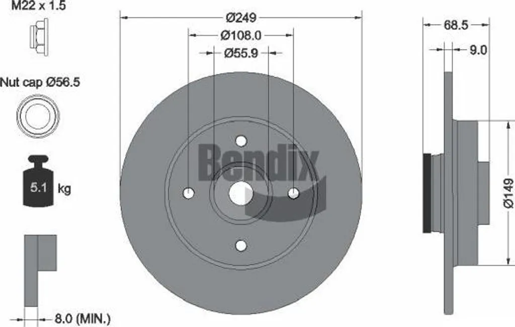 Fin des Vibrations au Freinage avec le Disque Bendix BDS1088 pour 307