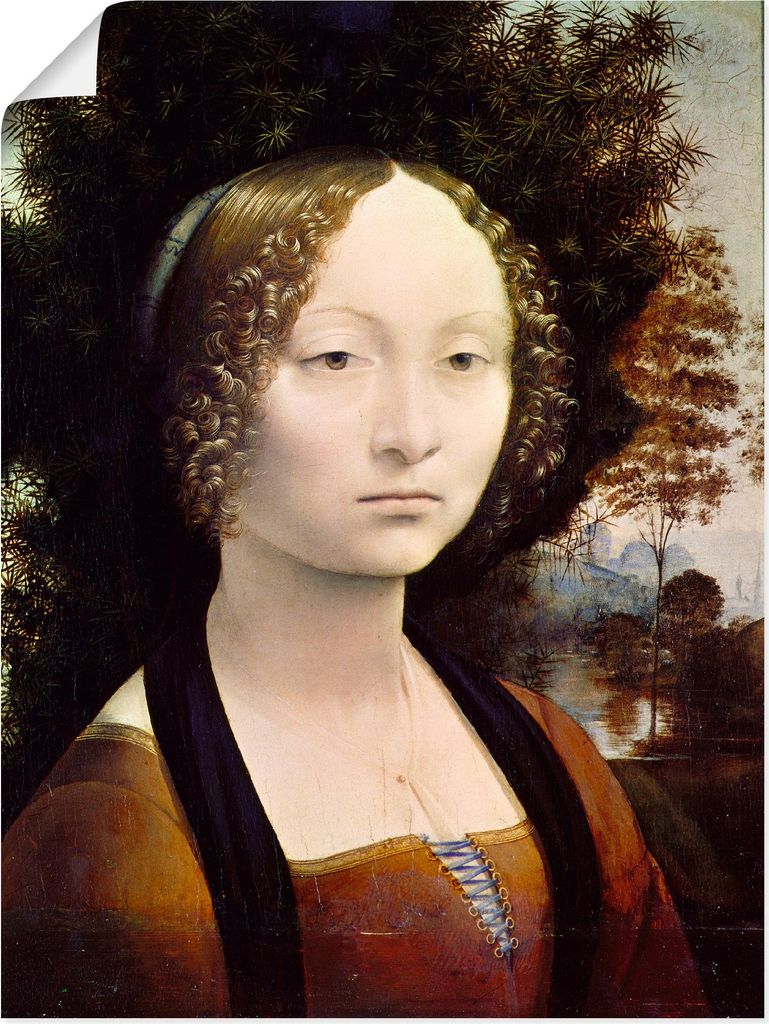 ARTland Poster Bildnis der Ginevra Benci. 1474-79 Größe: 90x120 cm