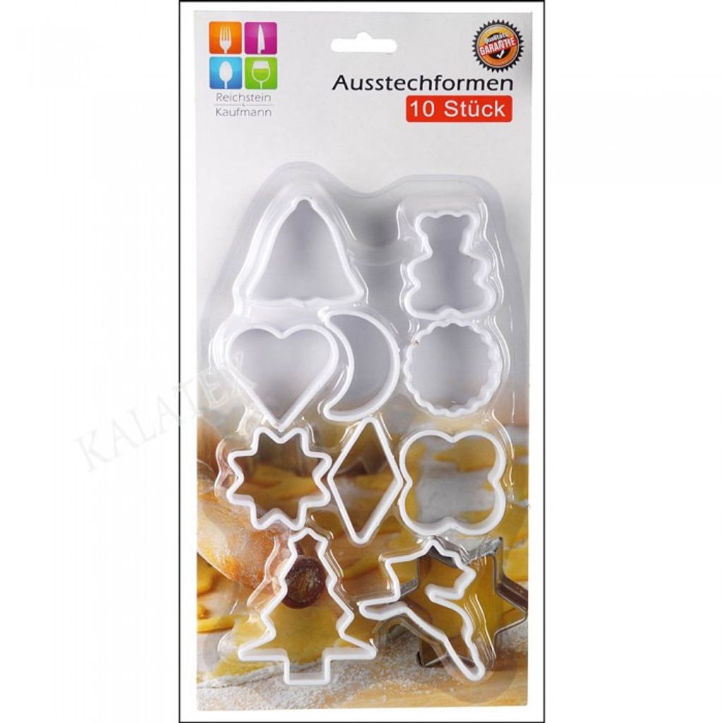 10er Set Ausstechformen Weihnachtskekse Plätzchen Kekse Produktbild 
