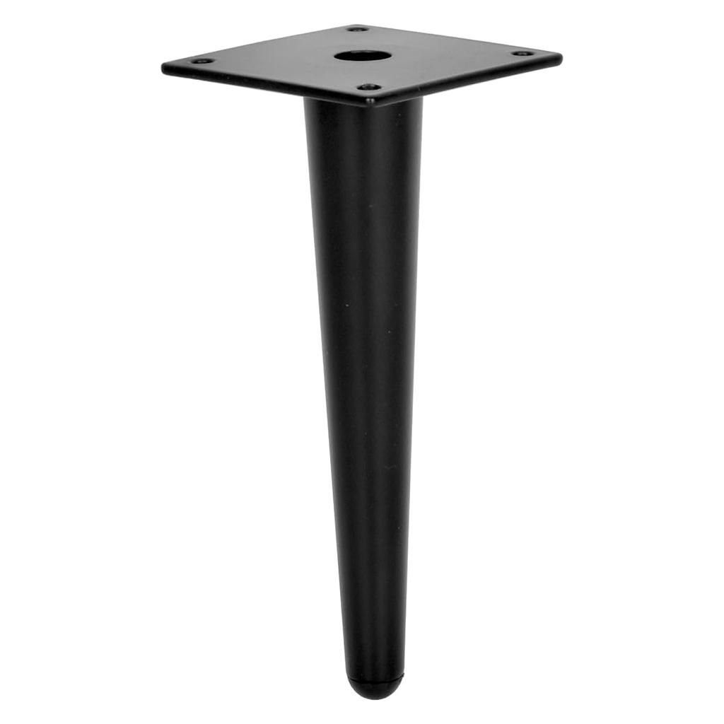 4er Set Möbelfüße 18 cm Gerade – Metall Möbelfuß Schwarz Matt für Sessel & Schränke – Hochwertige Design Möbelbeine Stahl