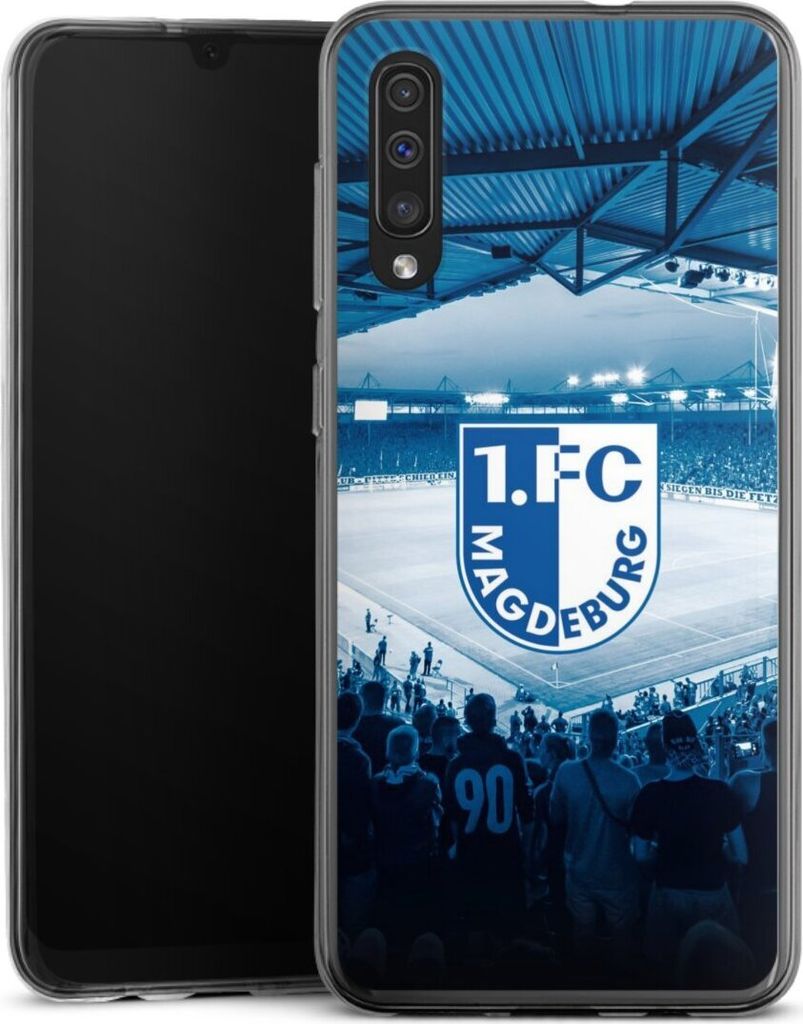 DeinDesign Handyhülle für Samsung Galaxy A50 Silikon Hülle Case Smartphone Schutzhülle Stadion 1. FC Magdeburg 1. FCM