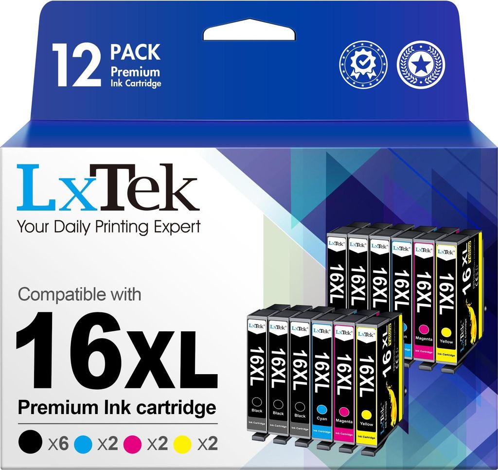 LxTek Kompatibel Tintenpatrone als Ersatz für Epson 16XL Produktbild 