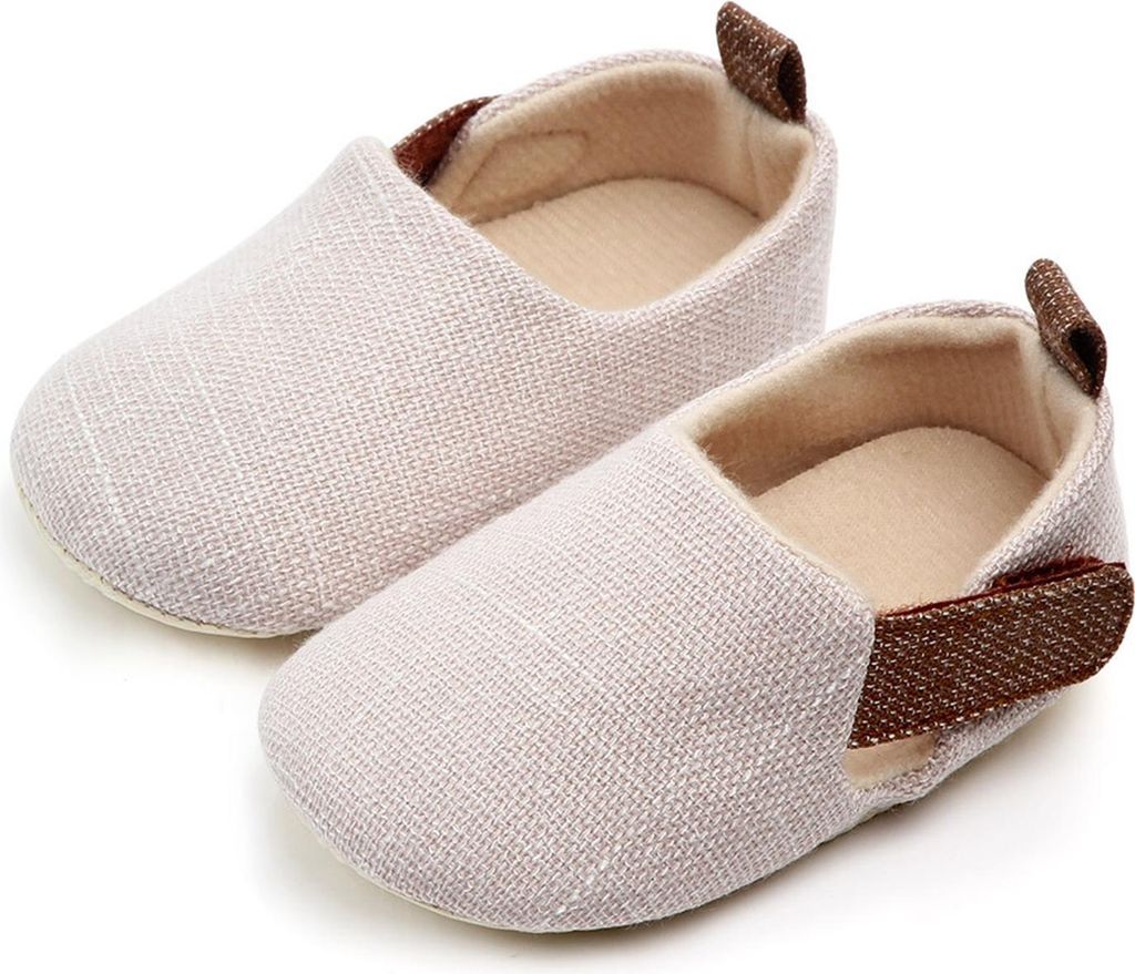 Baby-Prewalker-Baumwoll-weiche Sohlen verhindern ein Verrutschen, atmungsaktive Lauf-Lernschuhe für Frühling und Sommer, Aprikose, 12 cm, 29,2 g,...