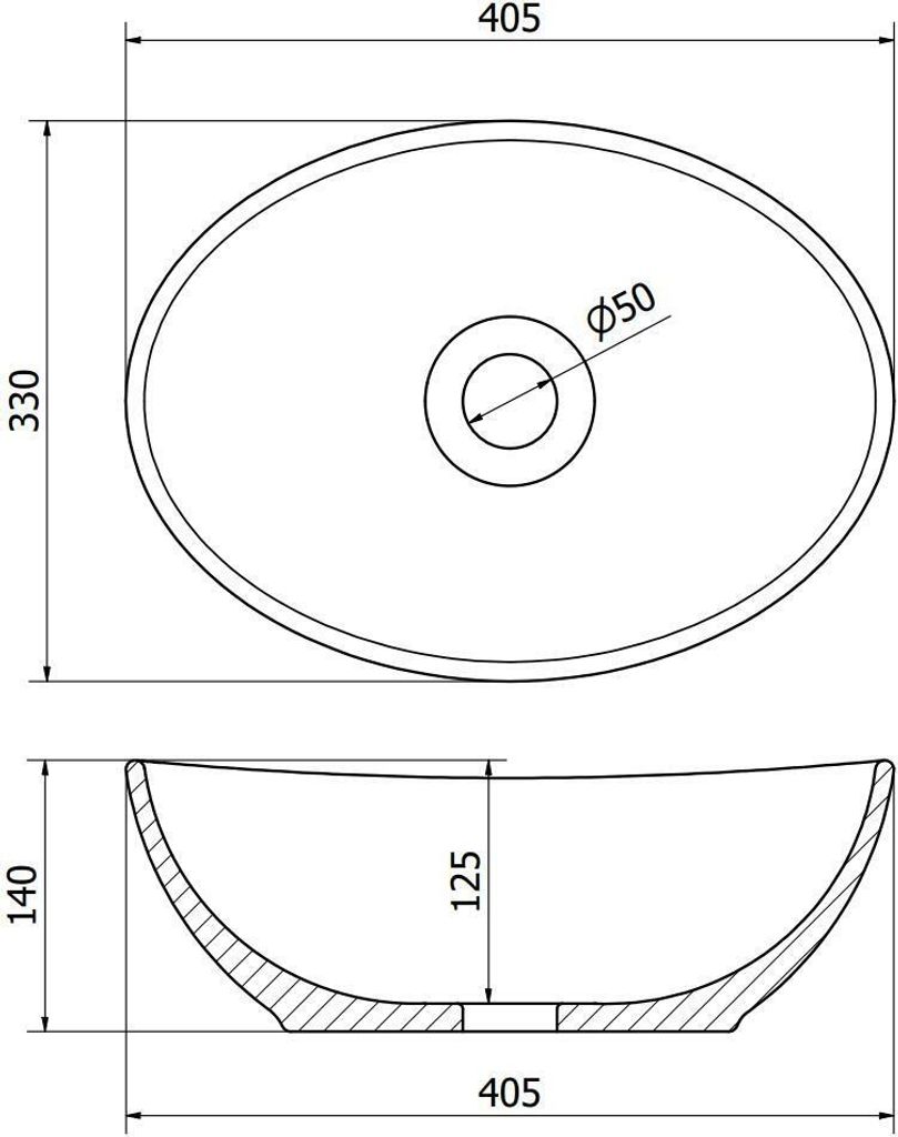 Mexen Elza lavabo da appoggio 40 x 33 cm, cappuccino opaco Immagine del prodotto 