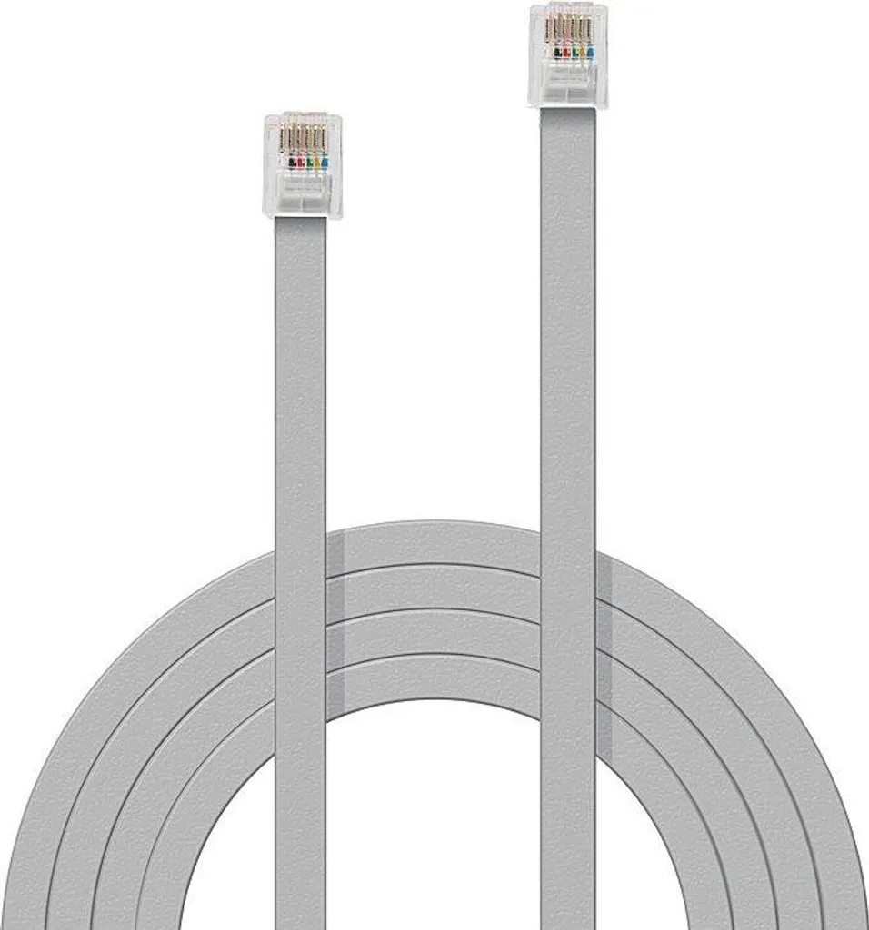 Câble RJ12 15 mètres LINDY 6/6 Câblage Droit pour Fax et Modem ADSL