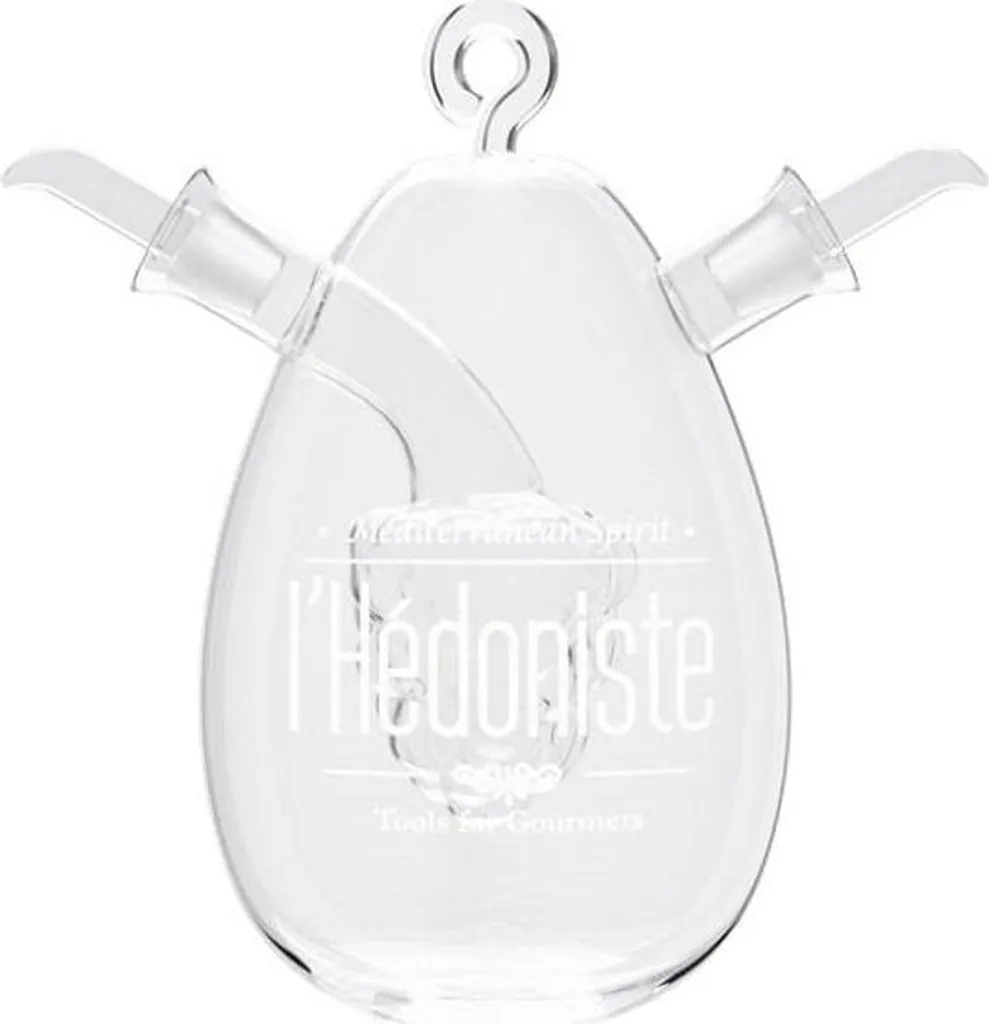 Set Olio e Aceto Antigoccia 2 in 1 in Vetro - Ampolla Doppia 500ml - 2