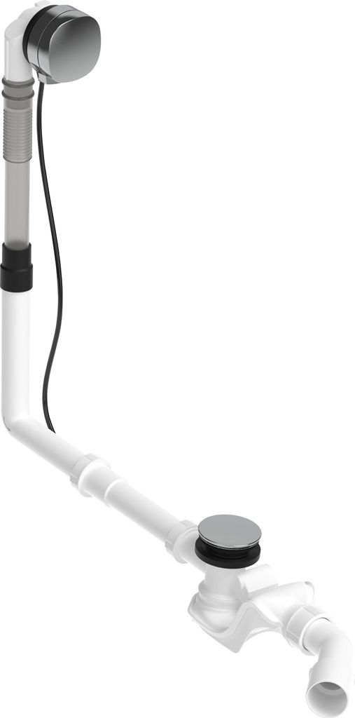 Duravit Ab- und Überlaufgarnitur Quadroval mit Wanneneinlauf 792207, chrom, 792207000001000