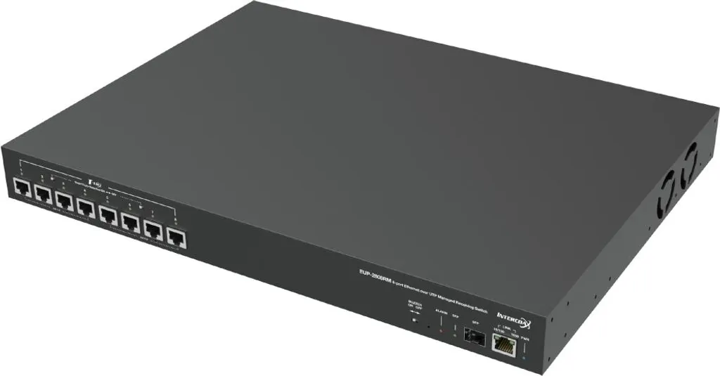 Intercoax EUP-2808R-4T-PKG Récepteur 8 ports et Transmetteur 1 port