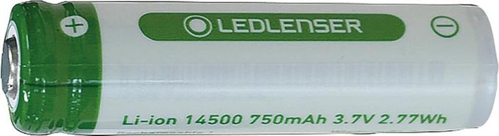 A single rechargeable battery is shown against a white background.
