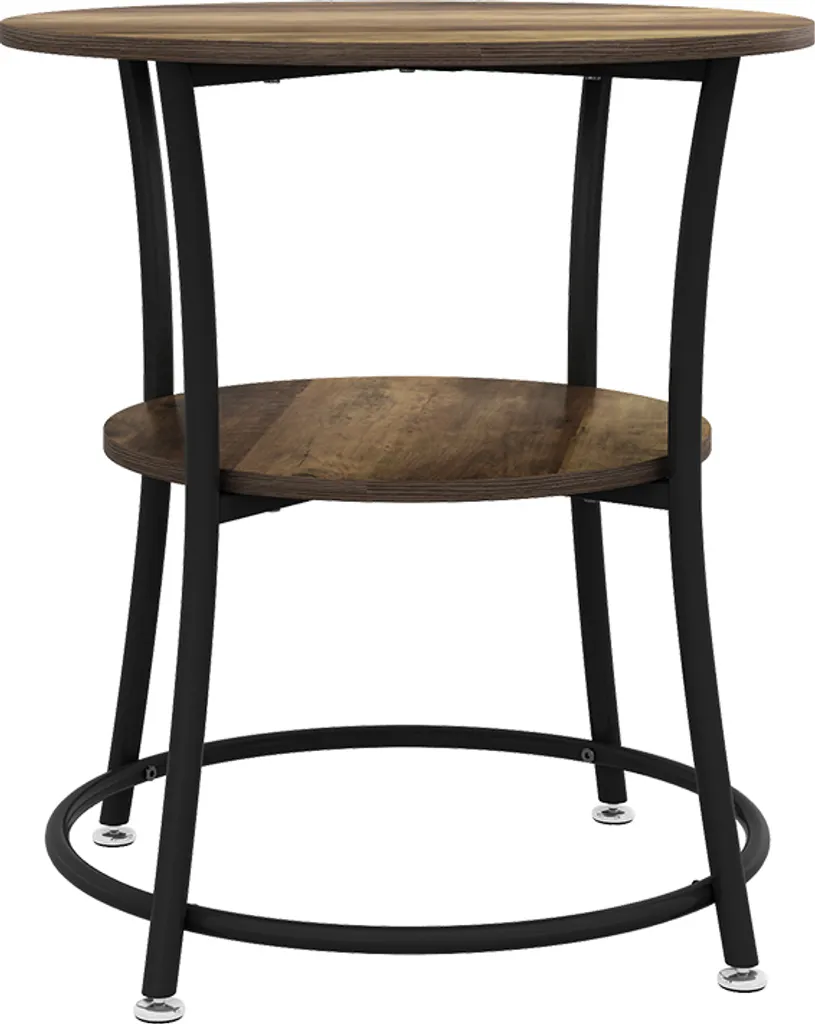Table basse Vicco Quebec 50x50 cm Bois antique avec tablette Model 50002