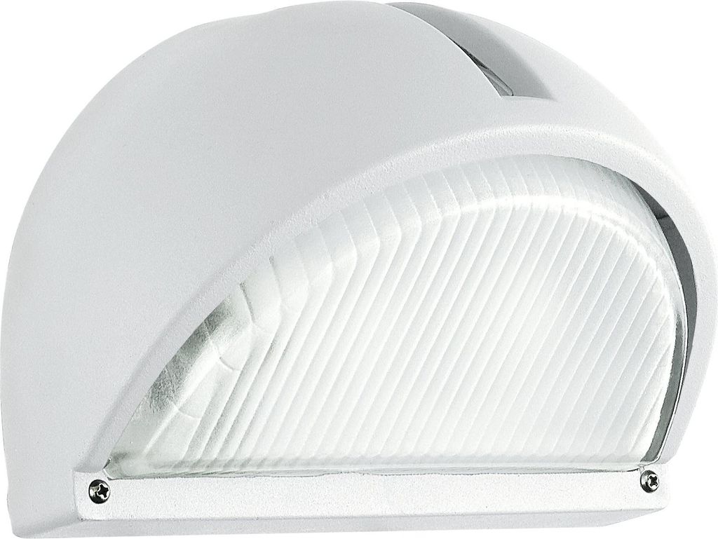 EGLO Außen-Wandlampe Onja, 1 flammige Außenleuchte, Wandstrahler aus Aluguss, Farbe: Weiß, Glas: geriffelt, klar, Fassung: E27, IP44