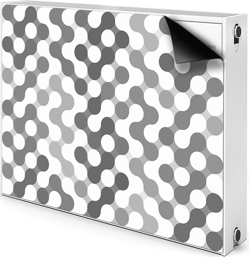 Magnet Heizkörperverkleidung Heizkörper-Abdeckung Heizung Heizkörper 100x60 cm - Räder, Grau und Weiß