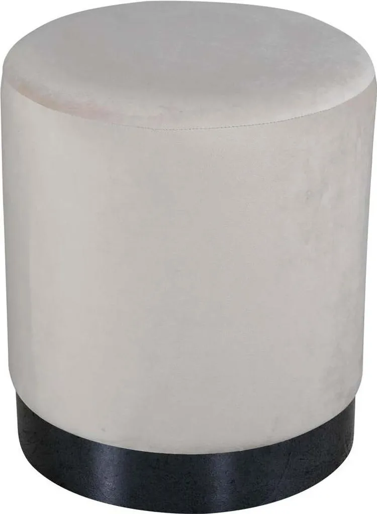 Pouf d'Appoint Benji pour Salon et Chambre - Petit Siège Crème 35x43cm