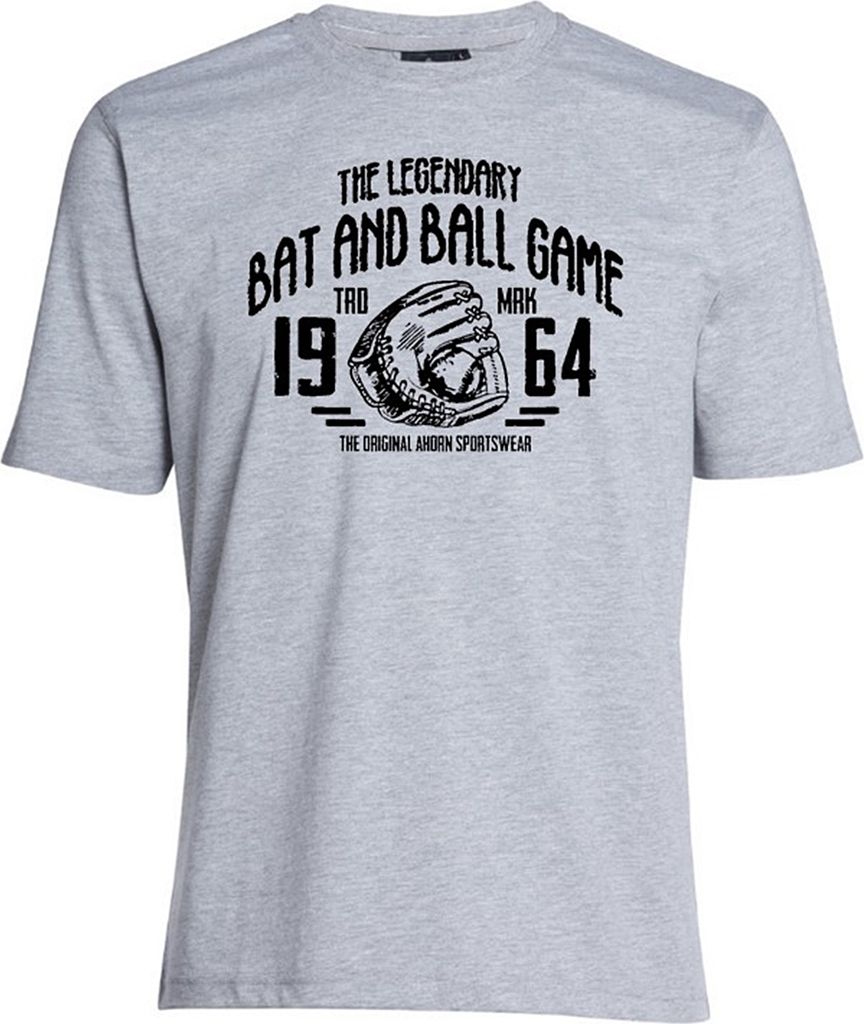 Übergrößen T-Shirt Legandary Ball Game AHORN SPORTSWEAR grey melange 9XL