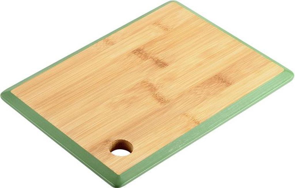 KESPER Schneidebrett mit grünem Rand 27 x 19 x 15 cm Bambus 58271