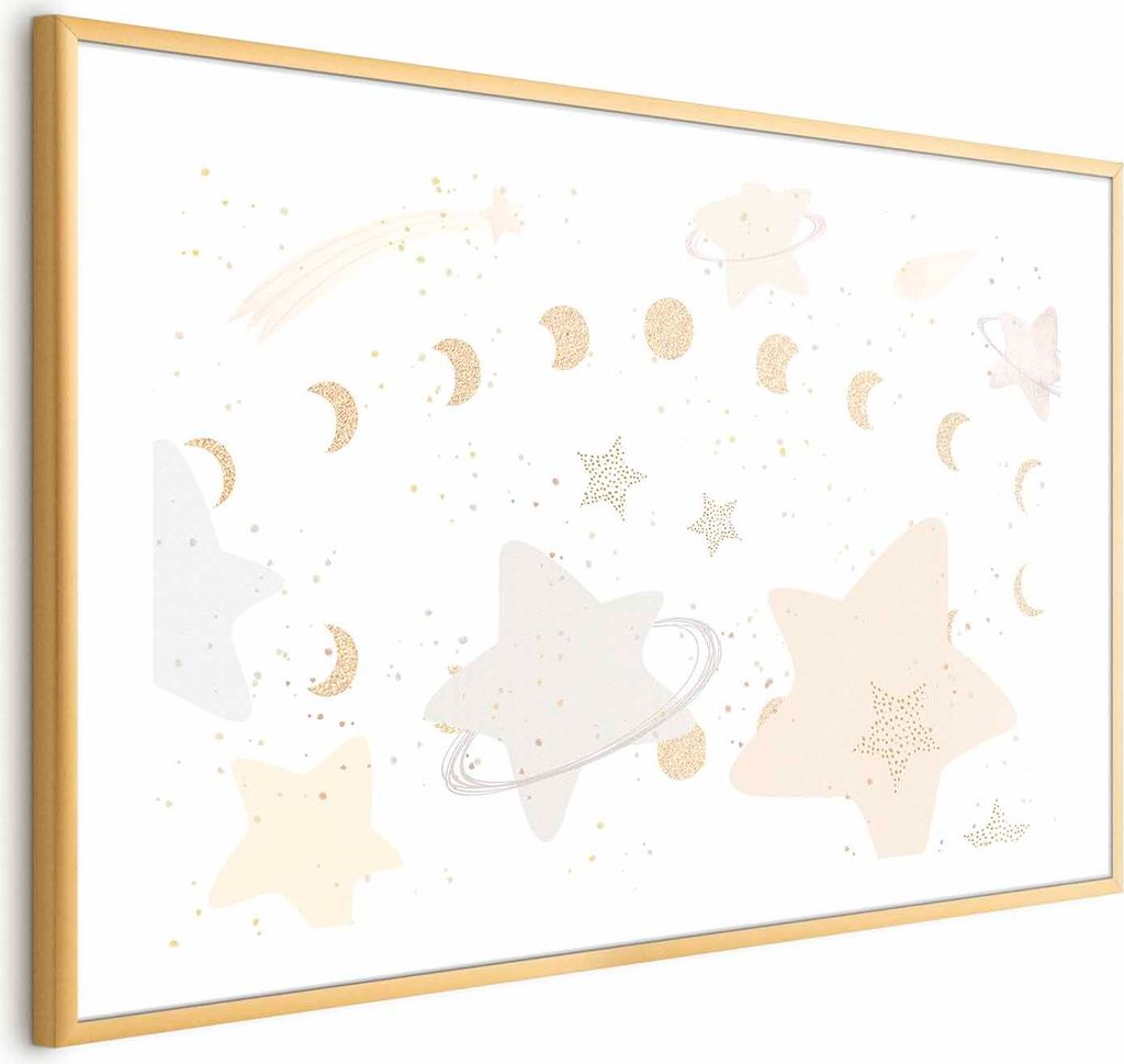 Posterpapier Poster - Moon and Stars 30x21 cm Für Kinder e-A-10127-ao-a