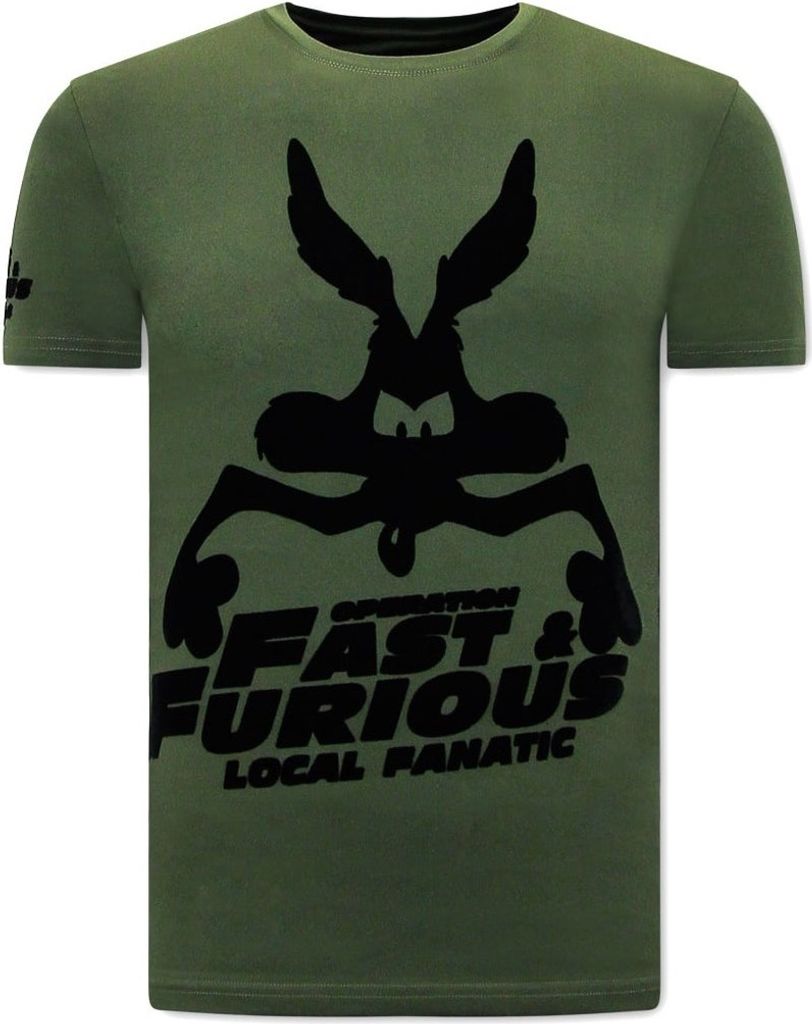 Mit Aufdruck Fast And Furious Grün - S