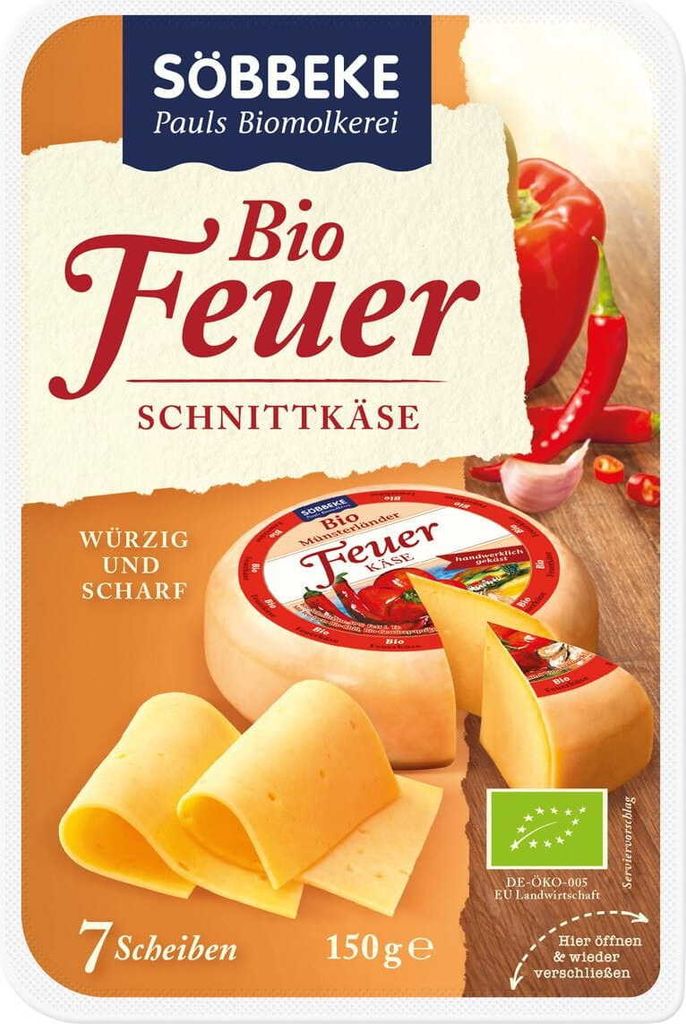 Söbbeke Feuerkäse in Scheiben - Bio - 150g