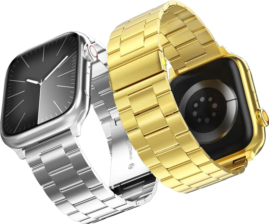 Recensione Set 2 Cinturini Apple Watch Acciaio 38-42mm Nero Oro