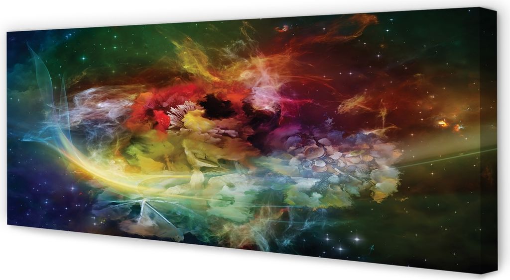 Leinwandbild 125x50 Wandkunst abstrakte fraktale