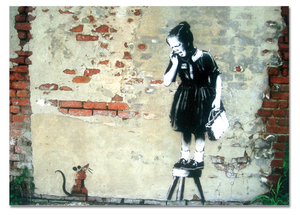 Giallobus - Baby Maus - Banksy - 100L x 70B cm - Bild - Acrylglas