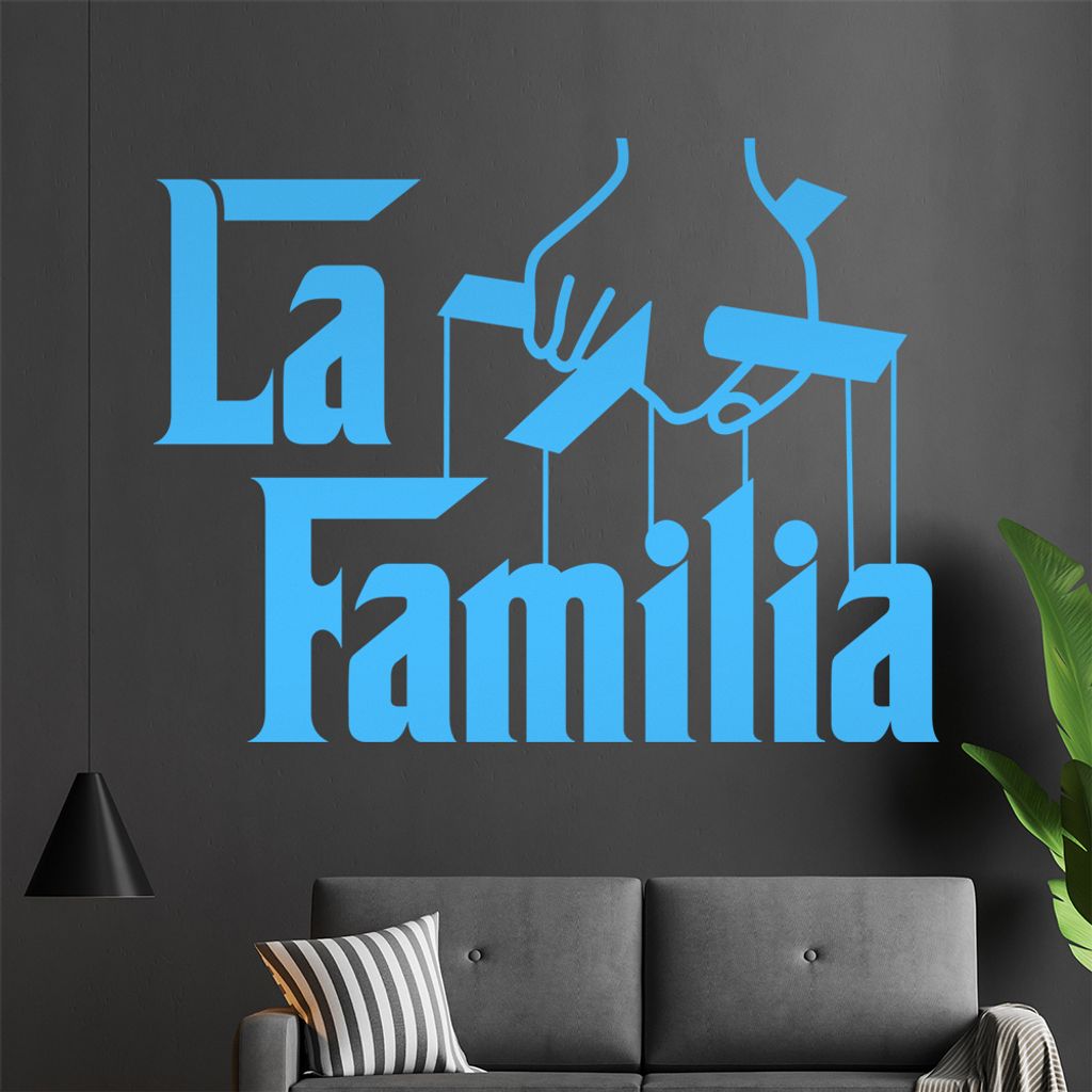 KIWISTAR La Familia - Familie Mafia Hooligans Kartell Gang Italien Wandtattoo in 6 Größen - Wandaufkleber Wall Sticker - Dekoration, Küche, Wohn...