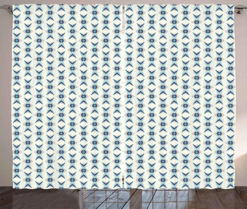 Tenda Geometrica Blu Navy ABAKUHAUS - Nuova Collezione Rustica