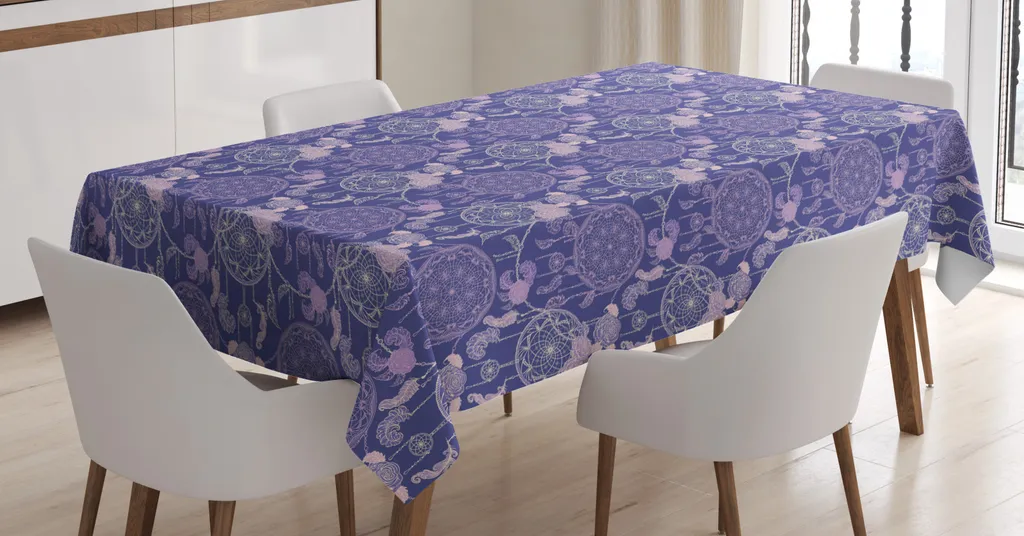 Tovaglia ABAKUHAUS Microfibra 140x240 - Antimacchia Lavanda Boho Chic