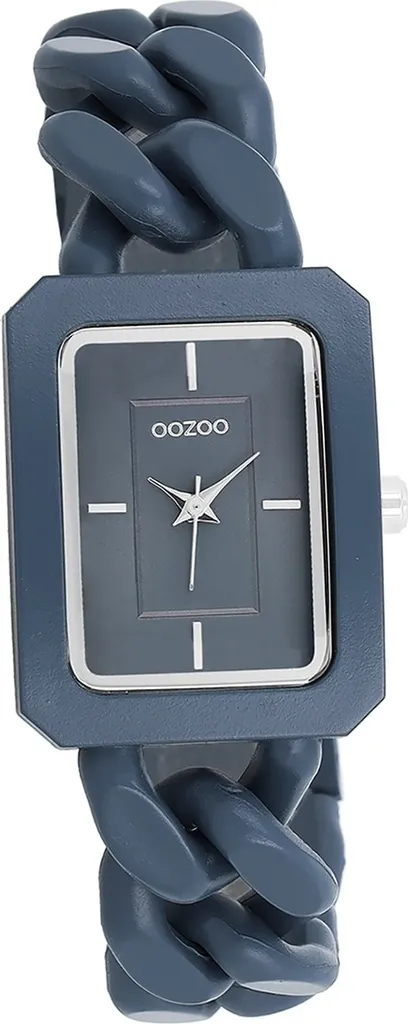 Montre-bracelet pour Femme Oozoo Bleue en Plastique avec Cadran Rond