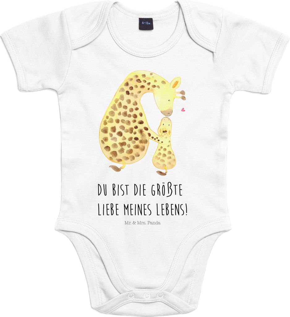Mr. & Mrs. Panda Strampler Baby Giraffe Kind 12. - 18. Monat - Heather Grey - Geschenk, Mama, Lieblingsmensch, Mutter, babykleidung body, Sohn, Ein...